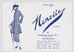 Images Dated 26th August 2011: Advert for Ninette couture (London) 1920s