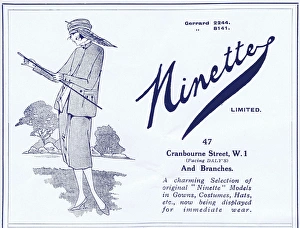 Images Dated 26th August 2011: Advert for Ninette couture (London) 1920s