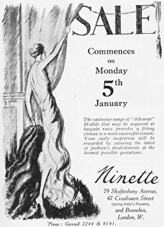 Advert for Ninette Couture, London, 1925