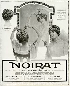 Accessory Gallery: Advert for Noirat, hairpieces 1912