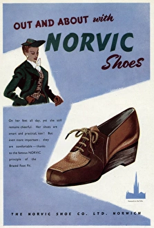 Images Dated 13th March 2017: Advert for Norvic shoes for women 1943