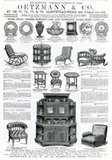 Images Dated 11th October 2017: Advert for Oetzmann & Co. Victorian furniture 1884