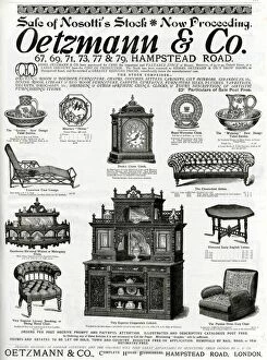 Images Dated 10th September 2016: Advert for Oetzmann & Co. Victorian furniture 1885