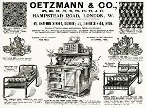 Sideboard Prints: Advert for Oetzmann & Co. Victorian furniture 1896 Advert for Oetzmann & Co