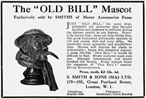 Adverts Gallery: Advertisement for Old Bill car mascot, 1920