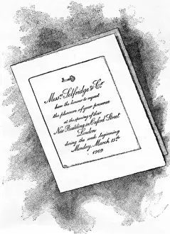 Selfridges Prints: Advertisement for the opening of Selfridges, 1909