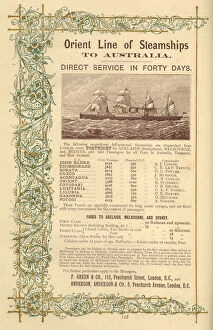 Destination Collection: Advert, Orient Line of Steamships to Australia