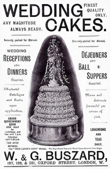 Finest Collection: Advertisement ornate wedding cake. Date: 1910