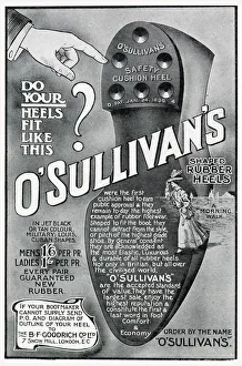 Advertising Gallery: Advert for OSullivans rubber heels 1910