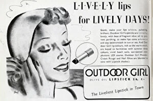 Lipstick Collection: Advert for Outdoor Girl lipstick