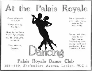 Royale Collection: Advert for the Palais Royale Dance Club, London, 1919