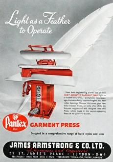 Images Dated 17th March 2017: Advertisement, Pantex Garment Press