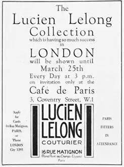 Frocks Collection: Advert for the Paris couturier Lucien Lelong for