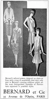 Images Dated 12th October 2015: Advert for the Paris fashion house of Bernard et Cie, 1926