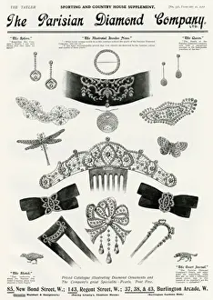 Novelty Prints: Advert for Parisian Diamond Company 1912