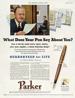 Letters Collection: Advert / Parker Pens 1940