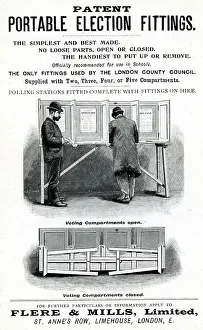 Voting Prints: Advert, Patent Portable Election Fittings