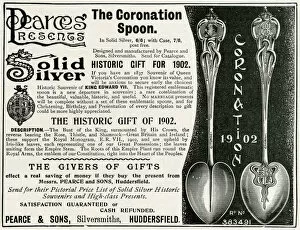Pearce Gallery: Advert for Pearces Regents Coronation spoons 1902