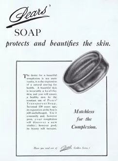 Images Dated 23rd June 2016: Advert for Pears soap, 1921