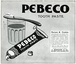 Dental Gallery: Advertisement for Pebeco toothpaste