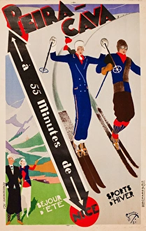 Advertisement for Peira-Cava, summer and winter Advertisement for Peira-Cava, summer and winter