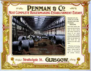 Boilers Collection: Advert, Penman & Co, Boilermakers, Glasgow, Scotland