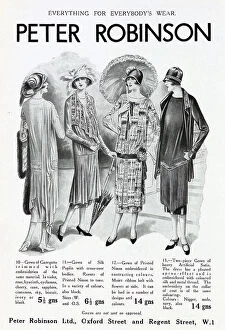 Umbrellas Collection: Advertisement for Peter Robinson, clothing. Captioned, Everything for Everybody's Wear'