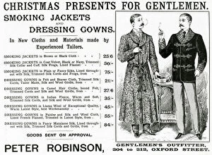 Gift Gallery: Advert for Peter Robinson, gentlemens clothing 1895