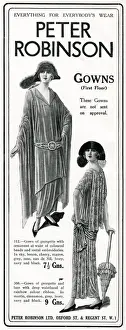 Waistband Prints: Advert for Peter Robinson gowns 1924