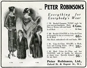 Beaded Collection: Advert for Peter Robinson womens beaded garments 1922 Advert for Peter Robinson