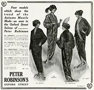 Robinsons Prints: Advert for Peter Robinsons autumn clothing 1913
