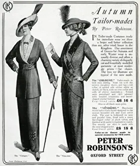 Hobble Prints: Advert for Peter Robinsons autumn tailor-mades 1913
