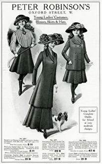 Garment Collection: Advert for Peter Robinsons clothing for teenage girls 1909