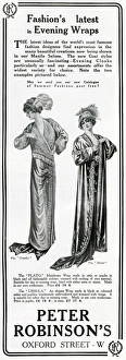 Images Dated 5th June 2017: Advert for Peter Robinsons evening wraps 1912