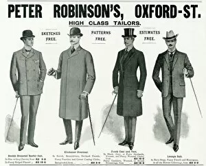 Frock Collection: Advert for Peter Robinsons mens clothing 1904