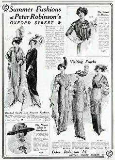 Images Dated 18th October 2017: Advert for Peter Robinsons summer fashion 1913