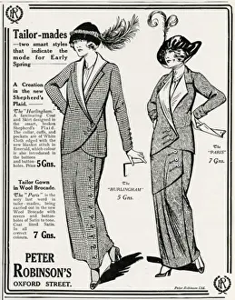 Robinsons Prints: Advert for Peter Robinsons tailor -mades 1913