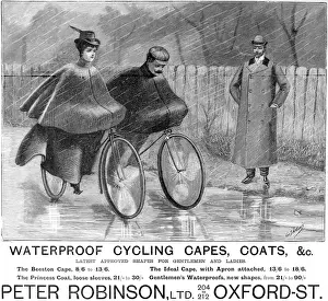 Advertisement for Peter Robinsons Waterproof Cycling Capes