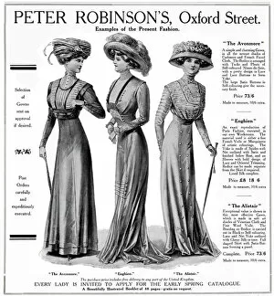 Images Dated 17th October 2017: Advert for Peter Robinsons womens spring dresses 1909