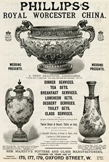 Jardiniere Gallery: Advert for Phillipss china 1890