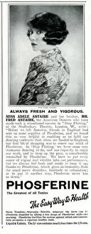 Images Dated 4th October 2019: Advert for Phospherine with Adele Astaire 1923