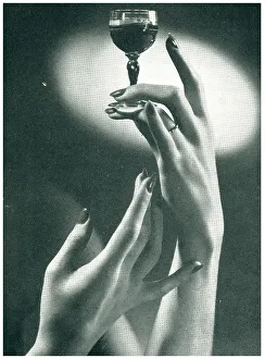 Delicate Prints: Advertisement Photograph, Drinking Glass