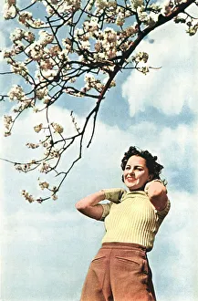 Portraying Prints: Advertisement Photograph, Woman Smiling Outdoors
