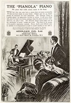Images Dated 21st July 2021: Advert for Pianola Piano 1919