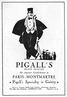 Advert for Pigall s, Place Pigalle, Montmartre Date: 1920s