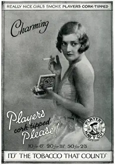 Tipped Prints: Advert for Players cigarettes 1928