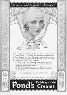 Cold Gallery: Advert for Ponds vanishing and cold creams, 1925