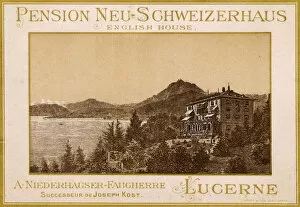 Pension Collection: Advertising Postcard for Pension Neu-Schweizerhaus, Lucerne
