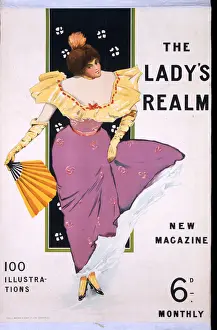Monthly Prints: Advertising poster, The Ladys Realm, 1896