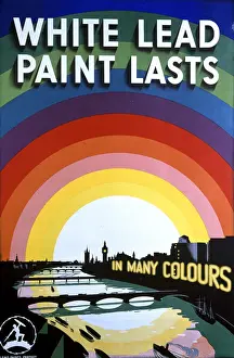 Advertising poster, White Lead Paint Lasts